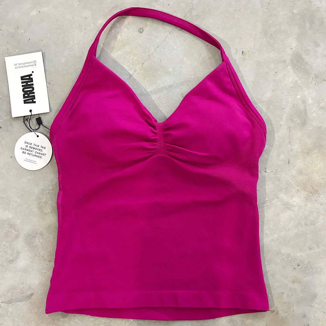Kaia Longline Singlet - Magenta - AROHA.