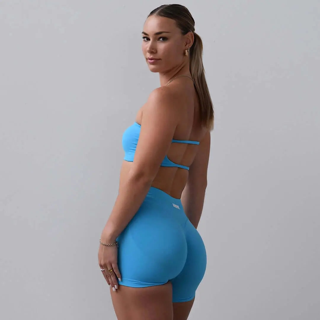 Kaia Minimalist Bandeau - Bubblegum Blue - AROHA.