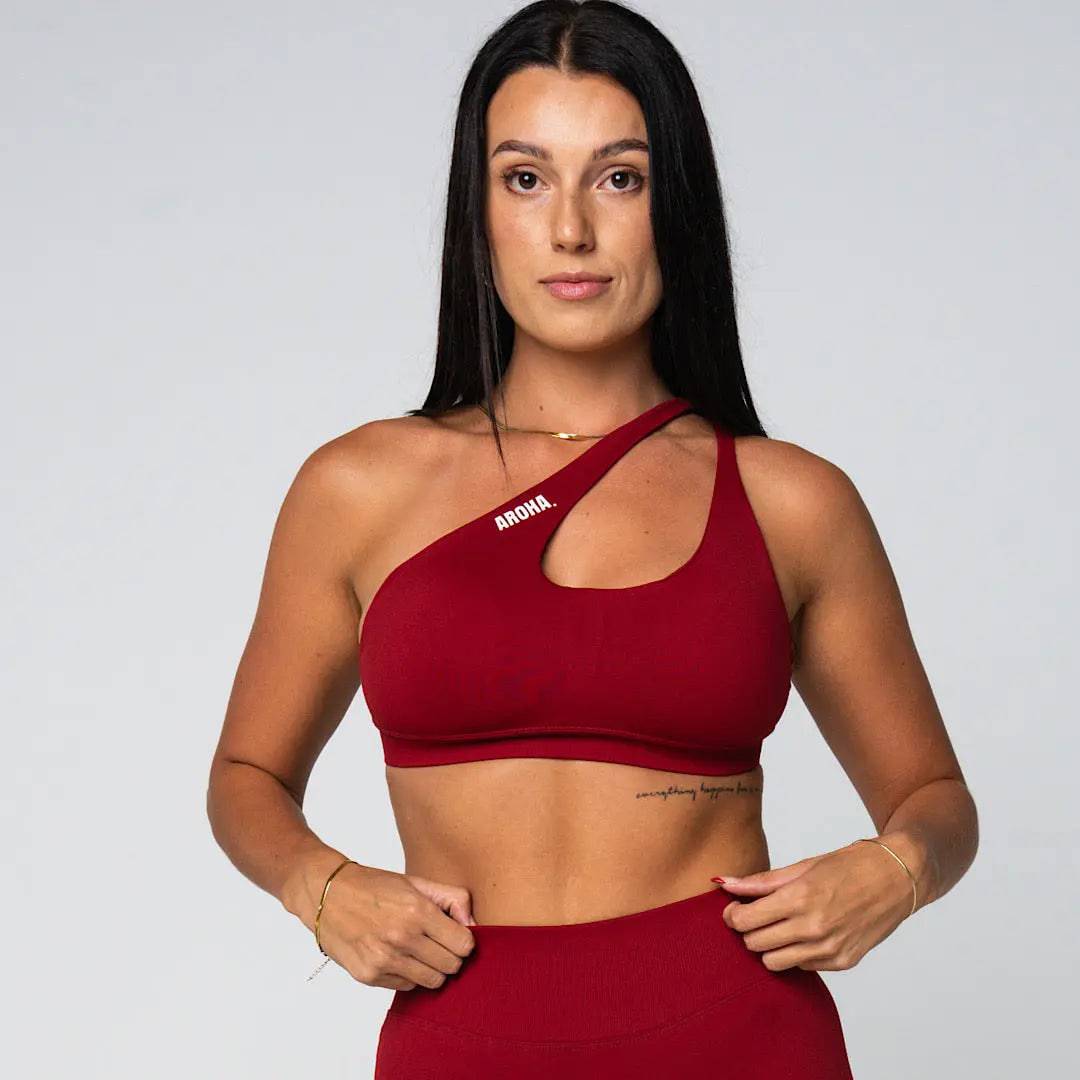 Kaia Deluxe Dynamic Crop - Dark Cherry - AROHA.