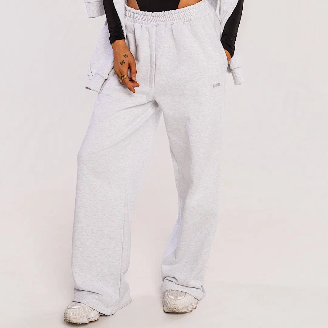 Organic Wide Leg Pants - Ivy Grey AROHA.