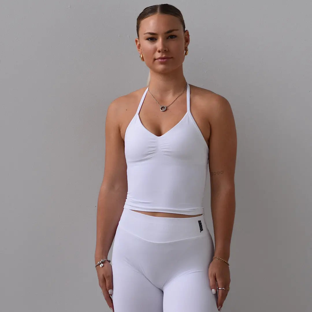 Kaia 2.0 Longline Singlet - Snow White AROHA.