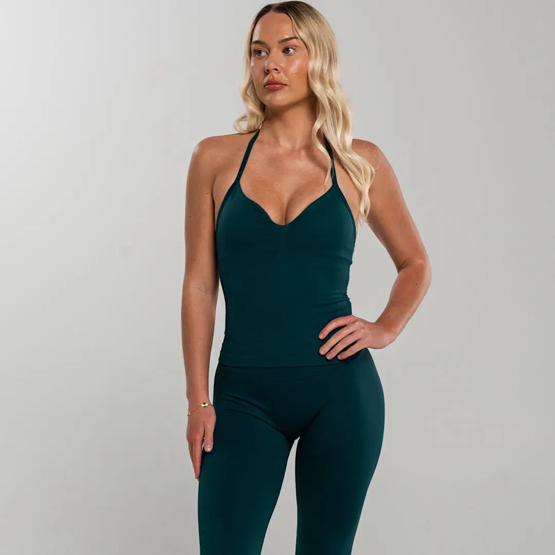 Kaia Longline Singlet - Emerald AROHA.