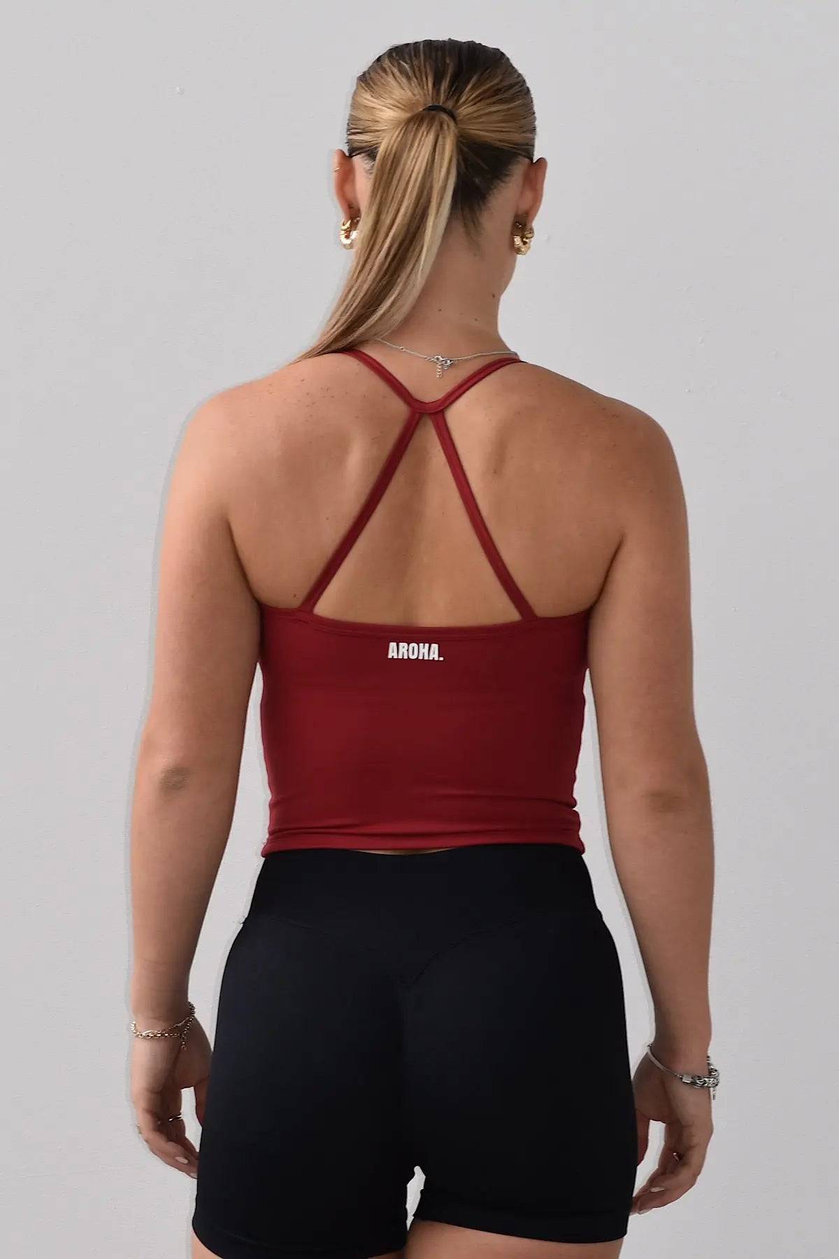 Harper Tank - Dark Cherry - AROHA.