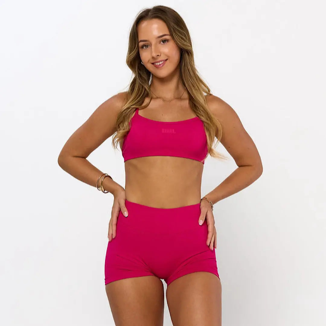 Sierra V Back Shorts - Rose Pink