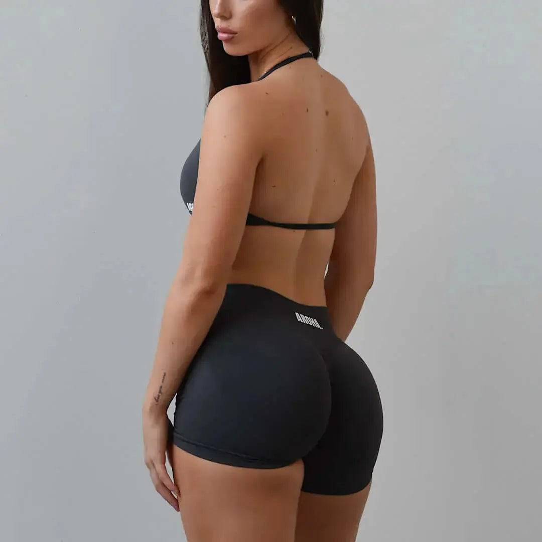 Kaia Micro Crop - Charcoal - AROHA.