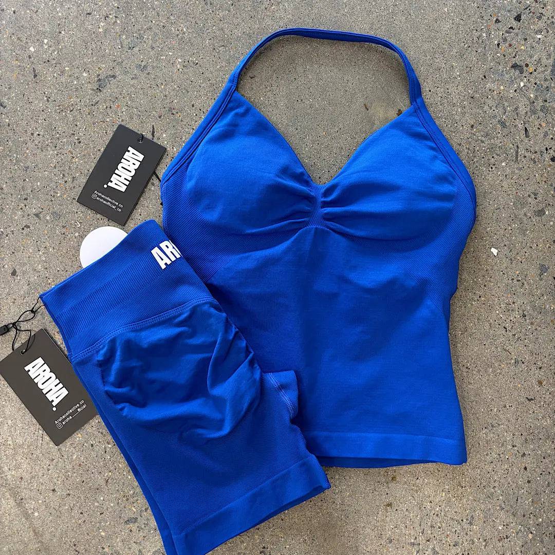 Kaia Longline Singlet - Royal Blue - AROHA.