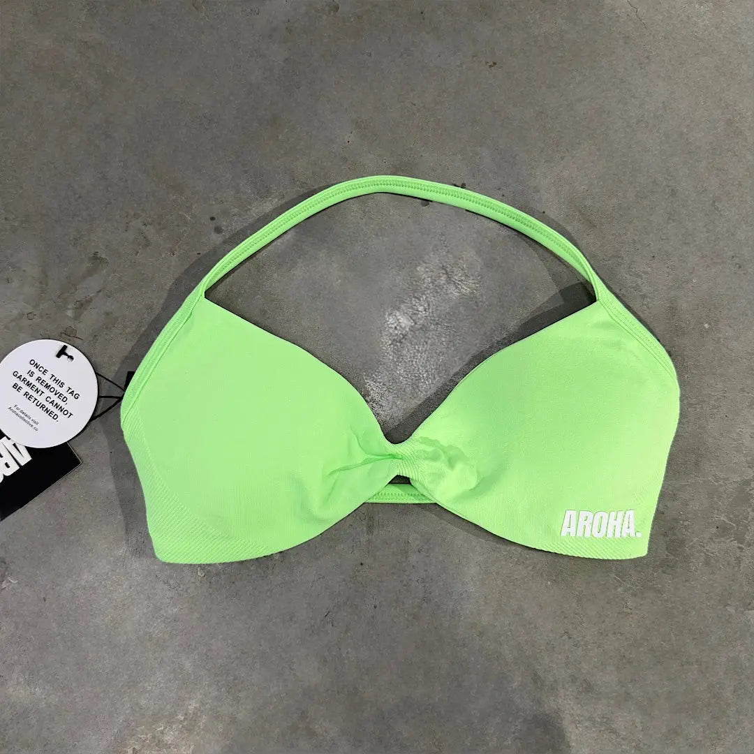 Kaia Micro Crop - Neon Green AROHA.