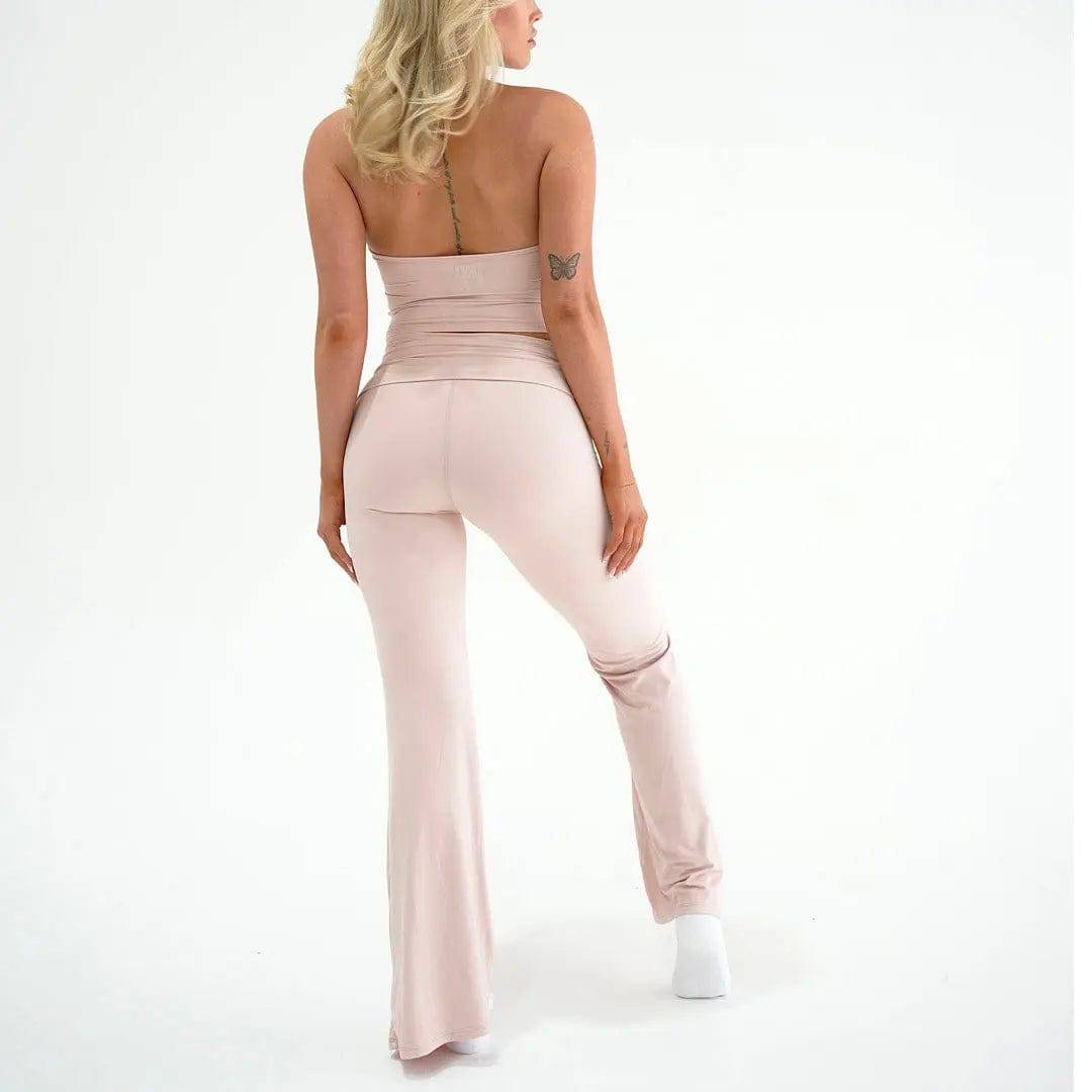 Wide Leg Flares - Baby Blush - AROHA.