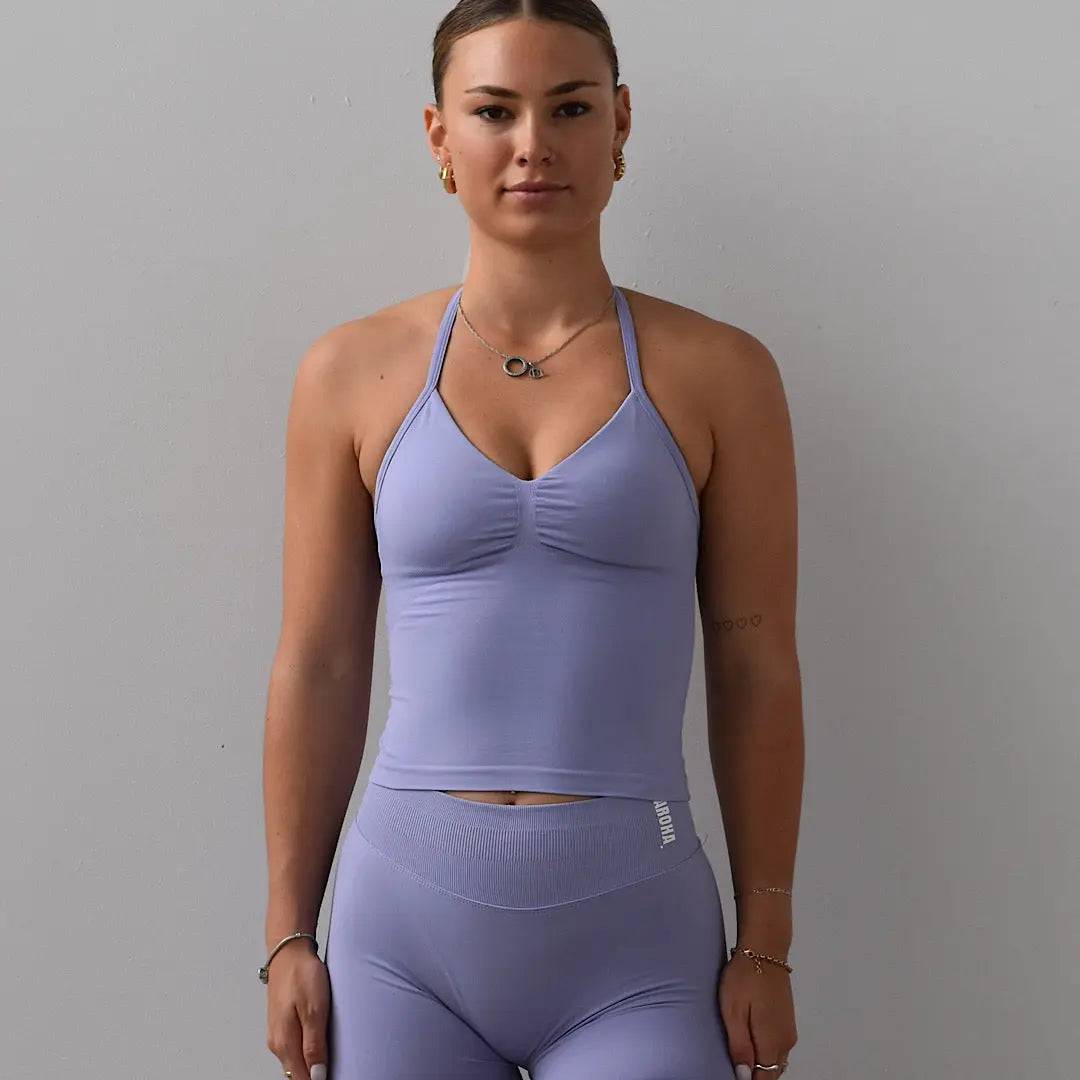Kaia Longline Singlet - Mauve - AROHA.