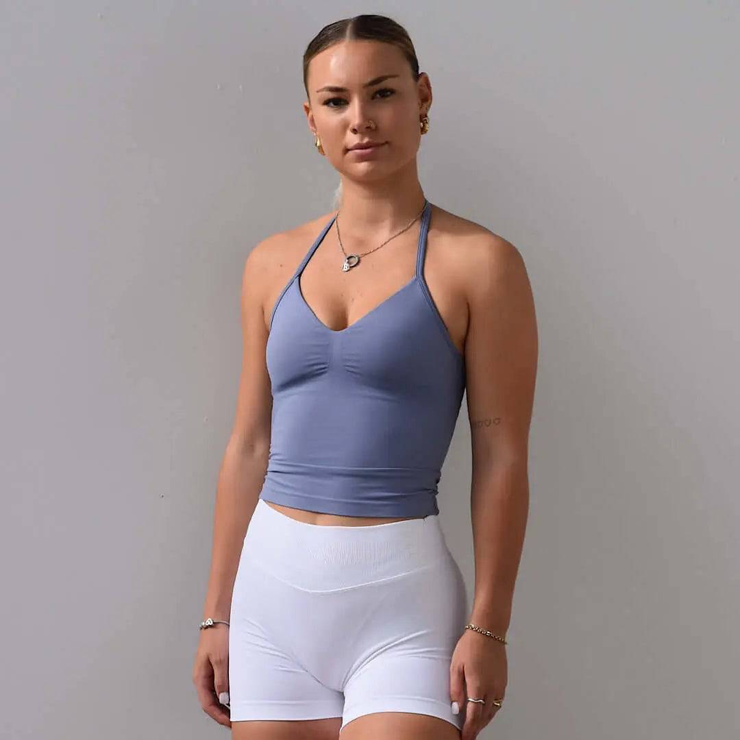 Kaia Longline Singlet - Graphite - AROHA.