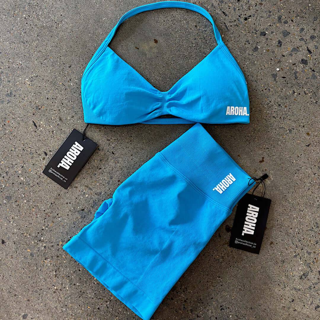 Kaia Micro Crop – Bubblegum Blue - AROHA.