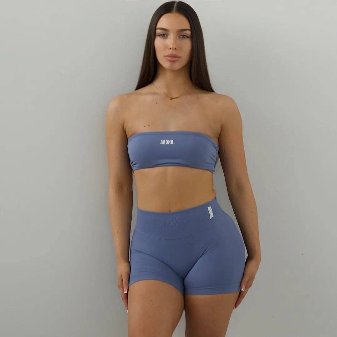 Kaia Minimalist Bandeau - Graphite - AROHA.