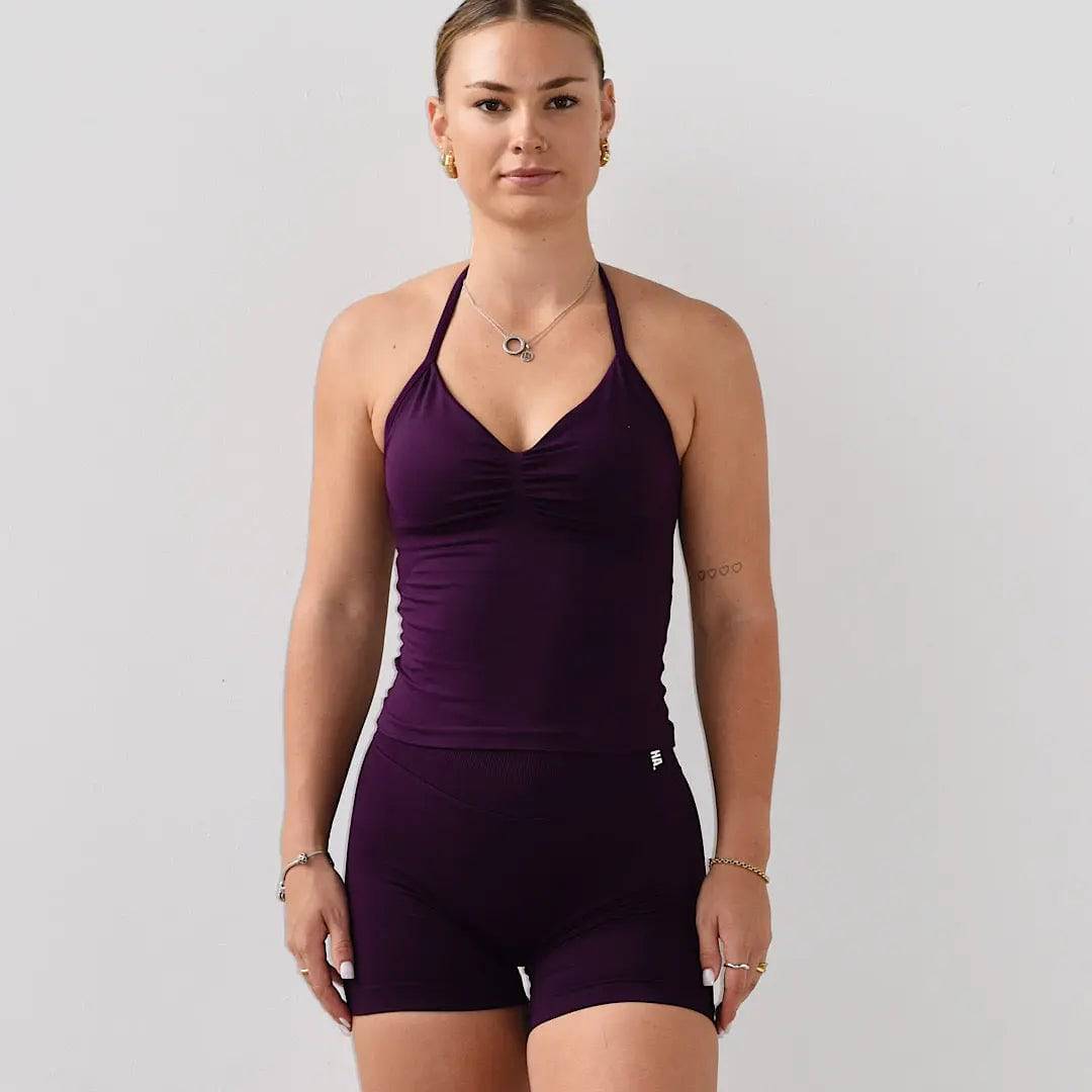 Kaia Longline Singlet - Açai - AROHA.
