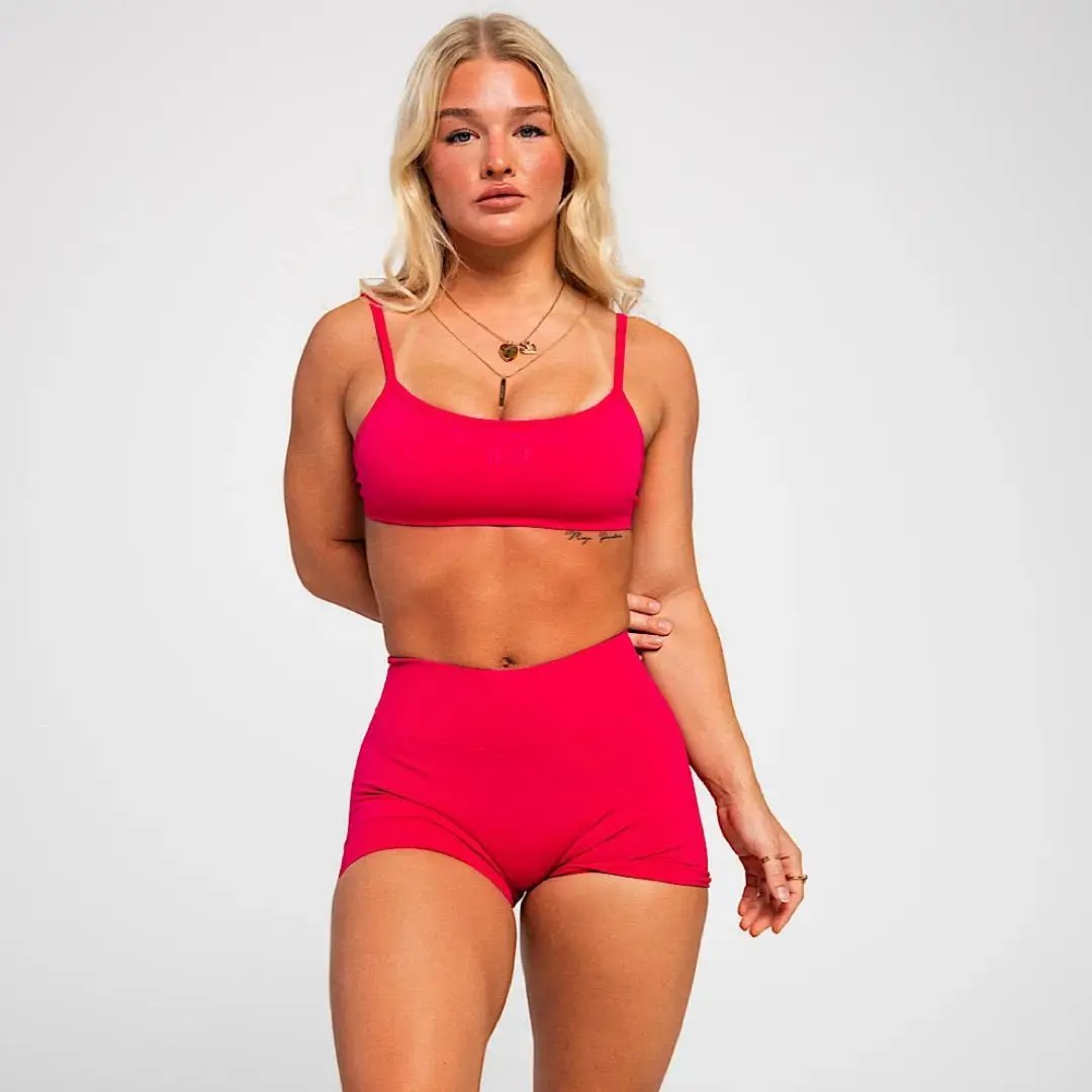 Sierra V Back Shorts - Rose Pink AROHA.