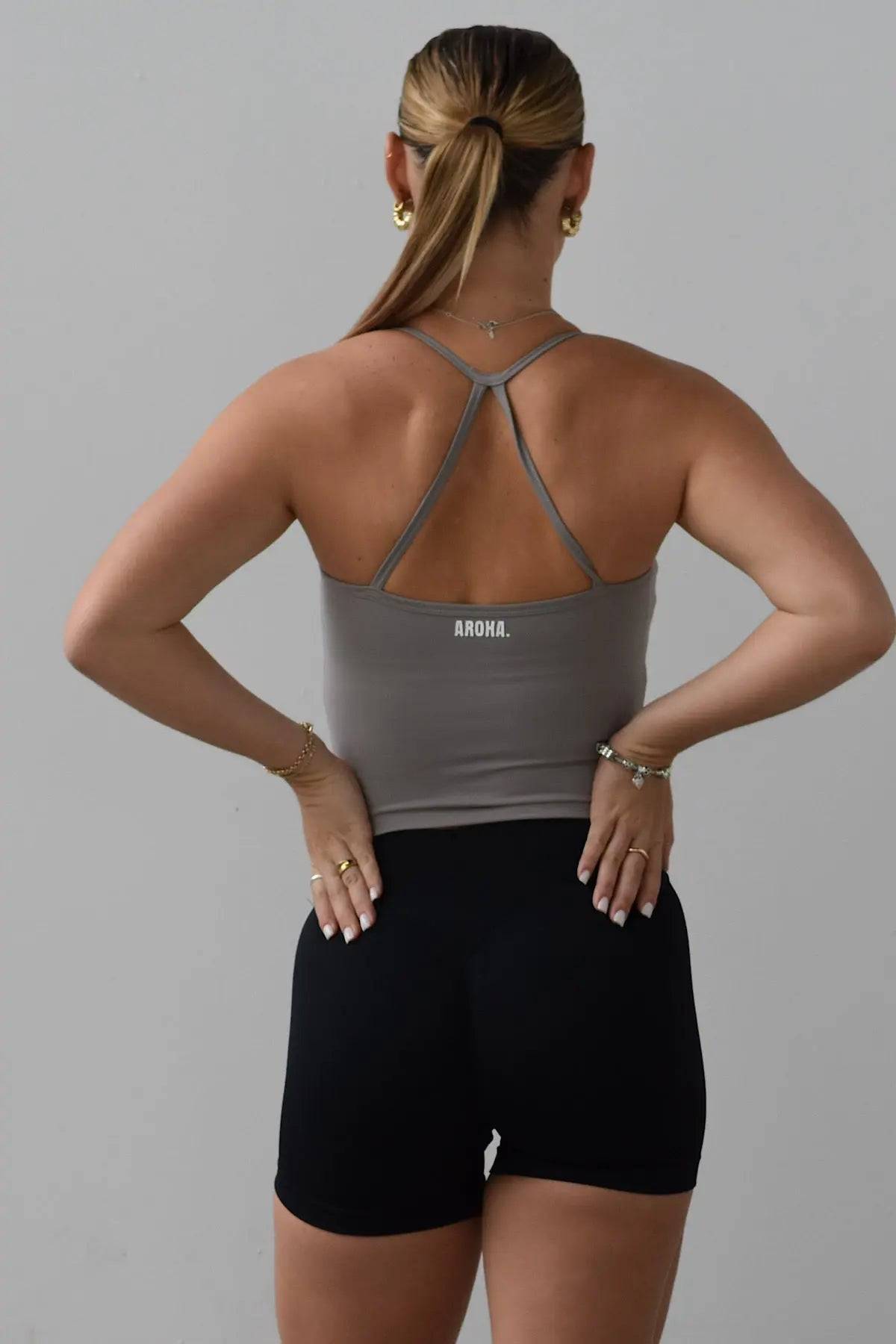Harper Tank- Stony Grey - AROHA.