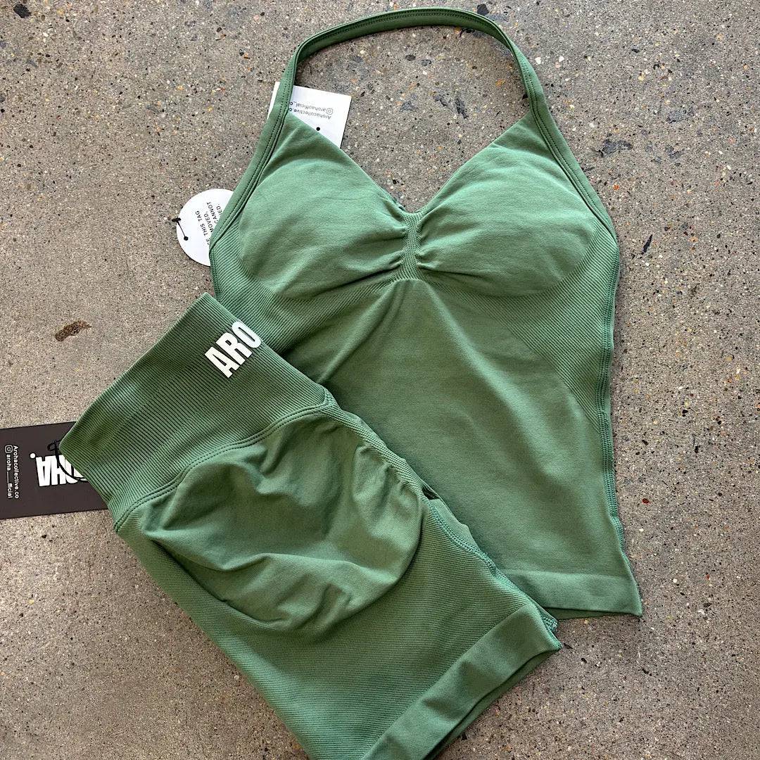 Kaia Longline Singlet - Olive - AROHA.