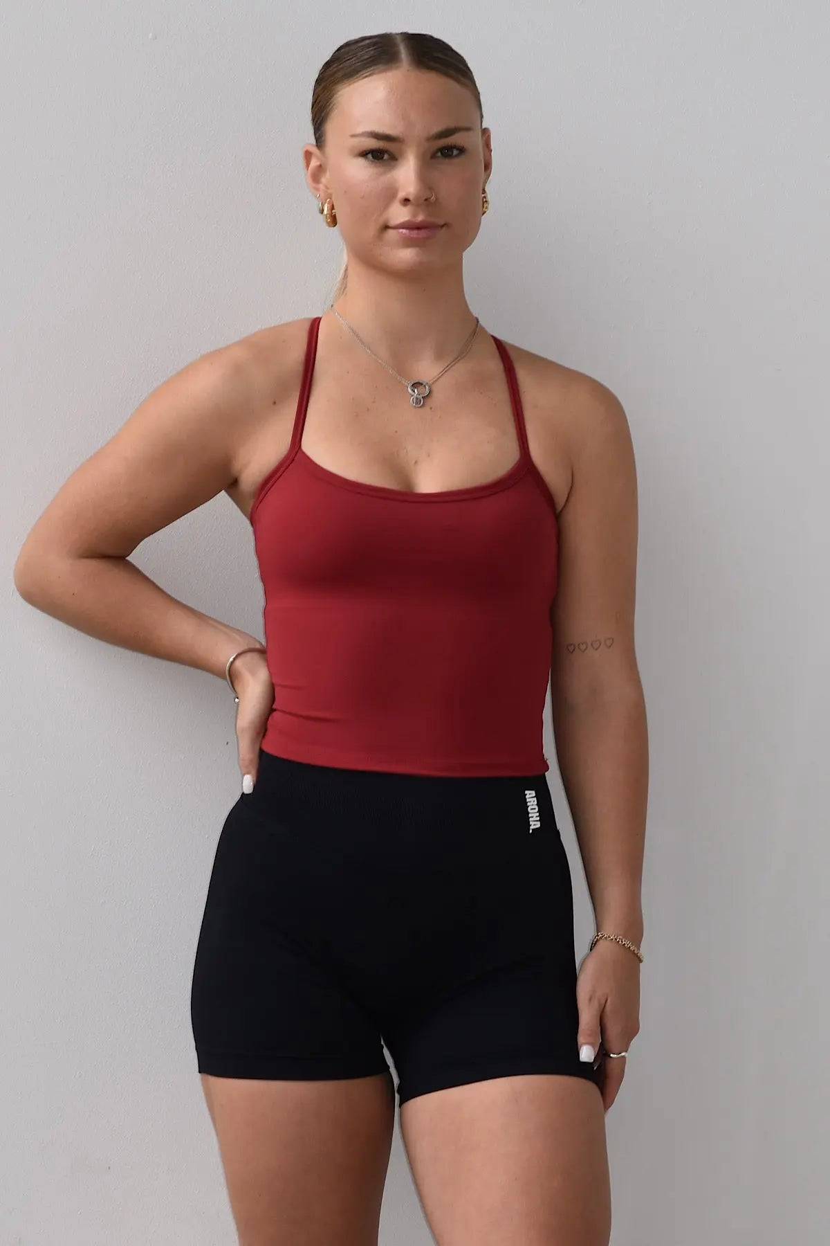 Harper Tank - Dark Cherry - AROHA.