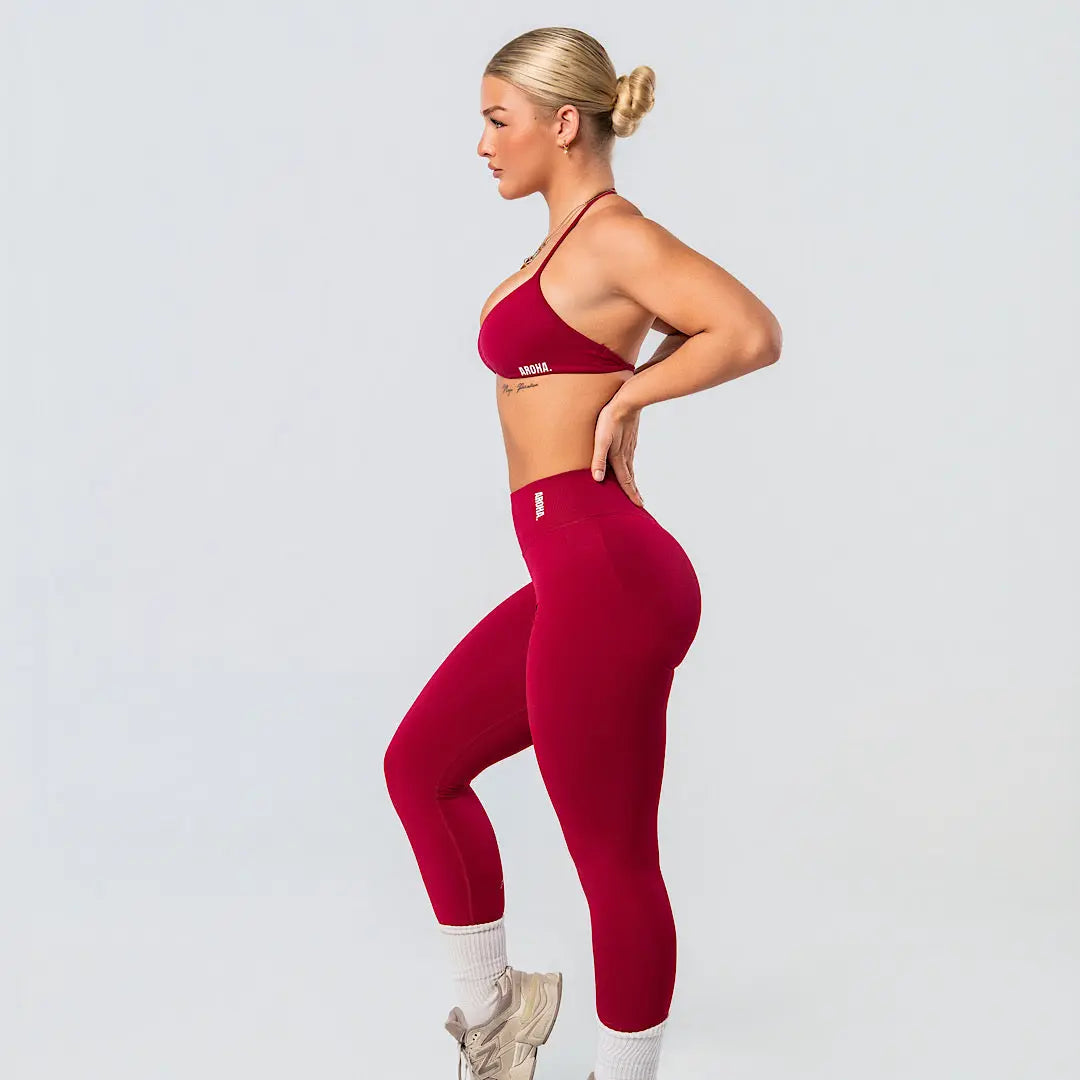 Kaia Micro Crop - Burgundy AROHA.