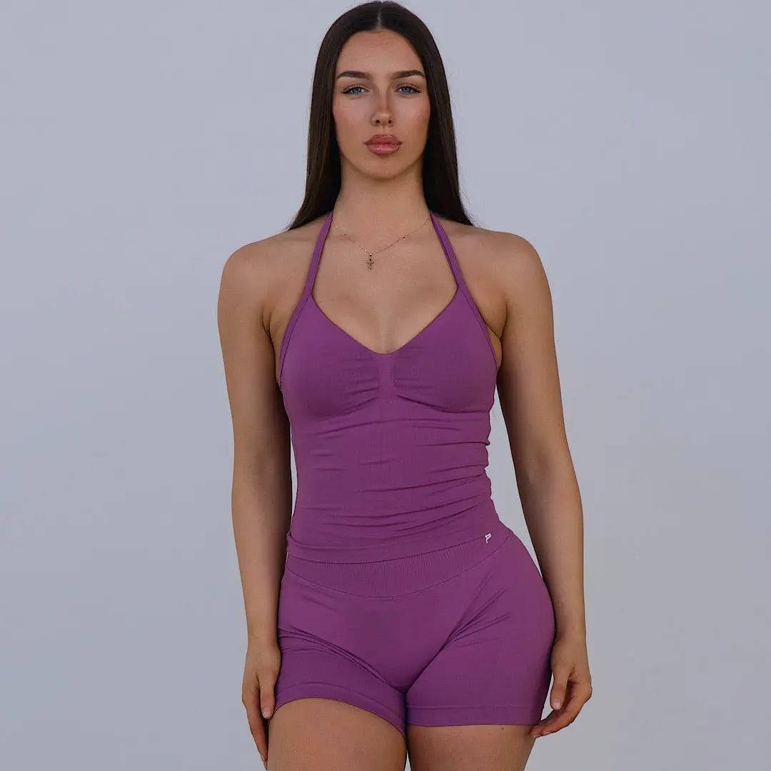 Kaia Longline Singlet - Grape - AROHA.