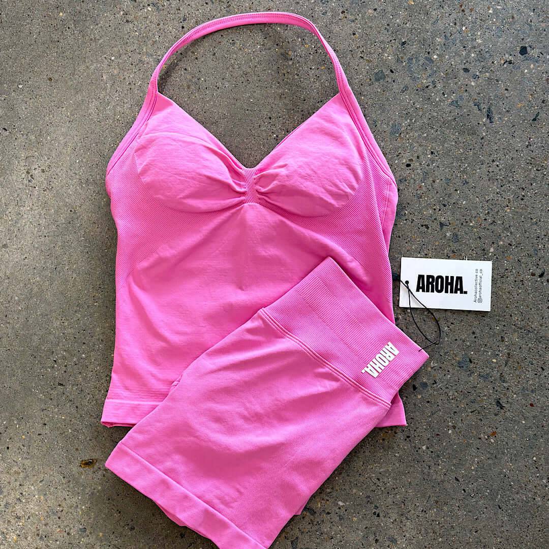 Kaia Longline Singlet - Cotton Candy - AROHA.