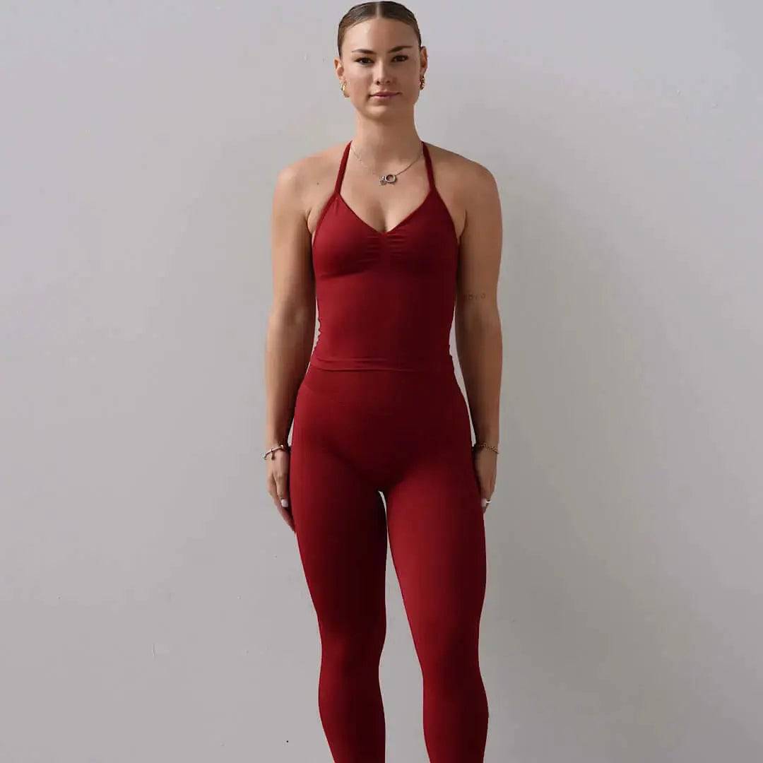 Kaia Deluxe BBL Leggings - Dark Cherry - AROHA.