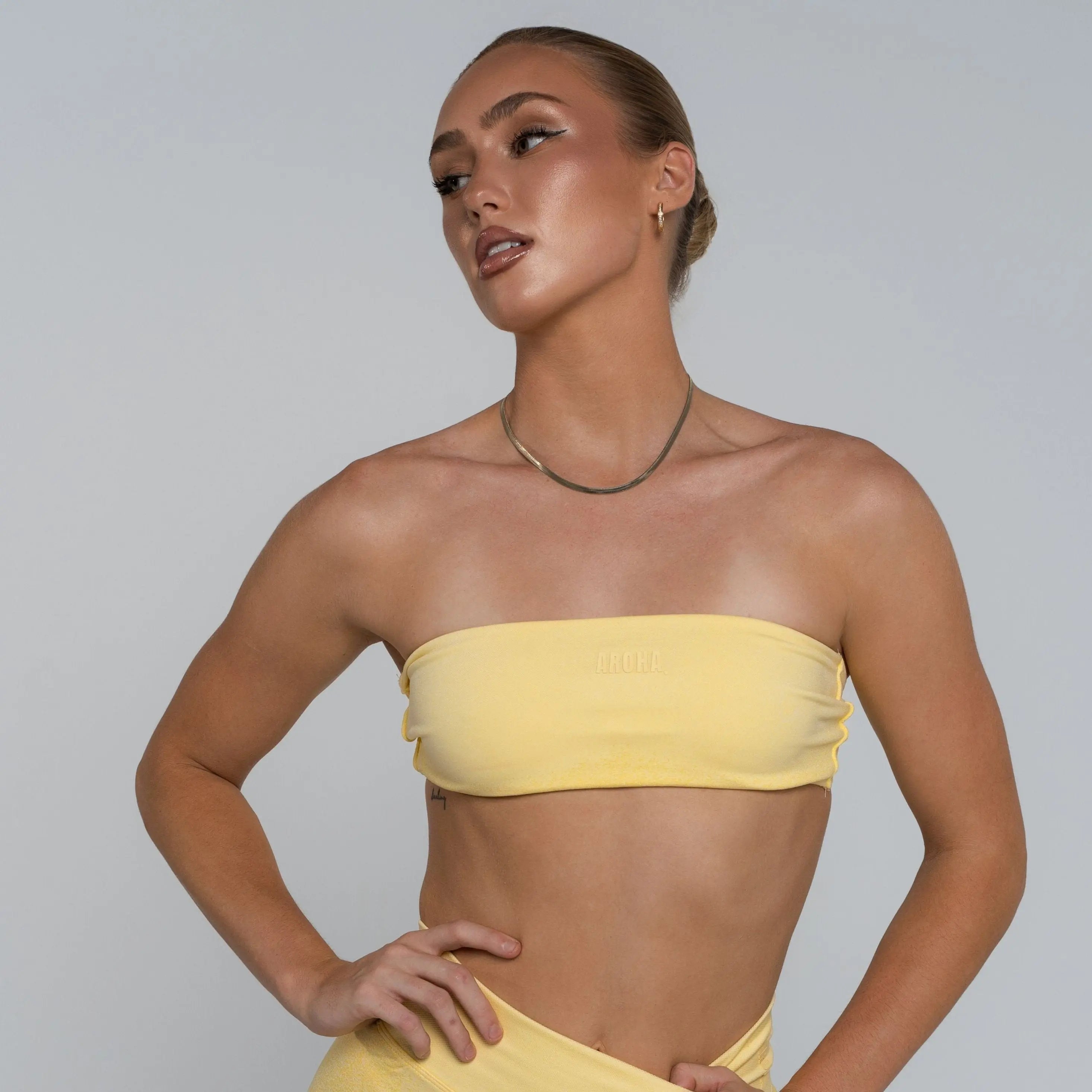 Cross Bandeau - Lemon Yellow - AROHA.