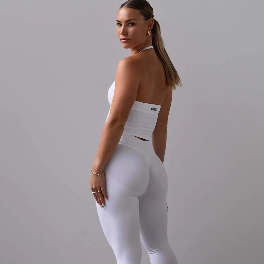 Kaia Deluxe BBL Leggings - Snow White - AROHA.