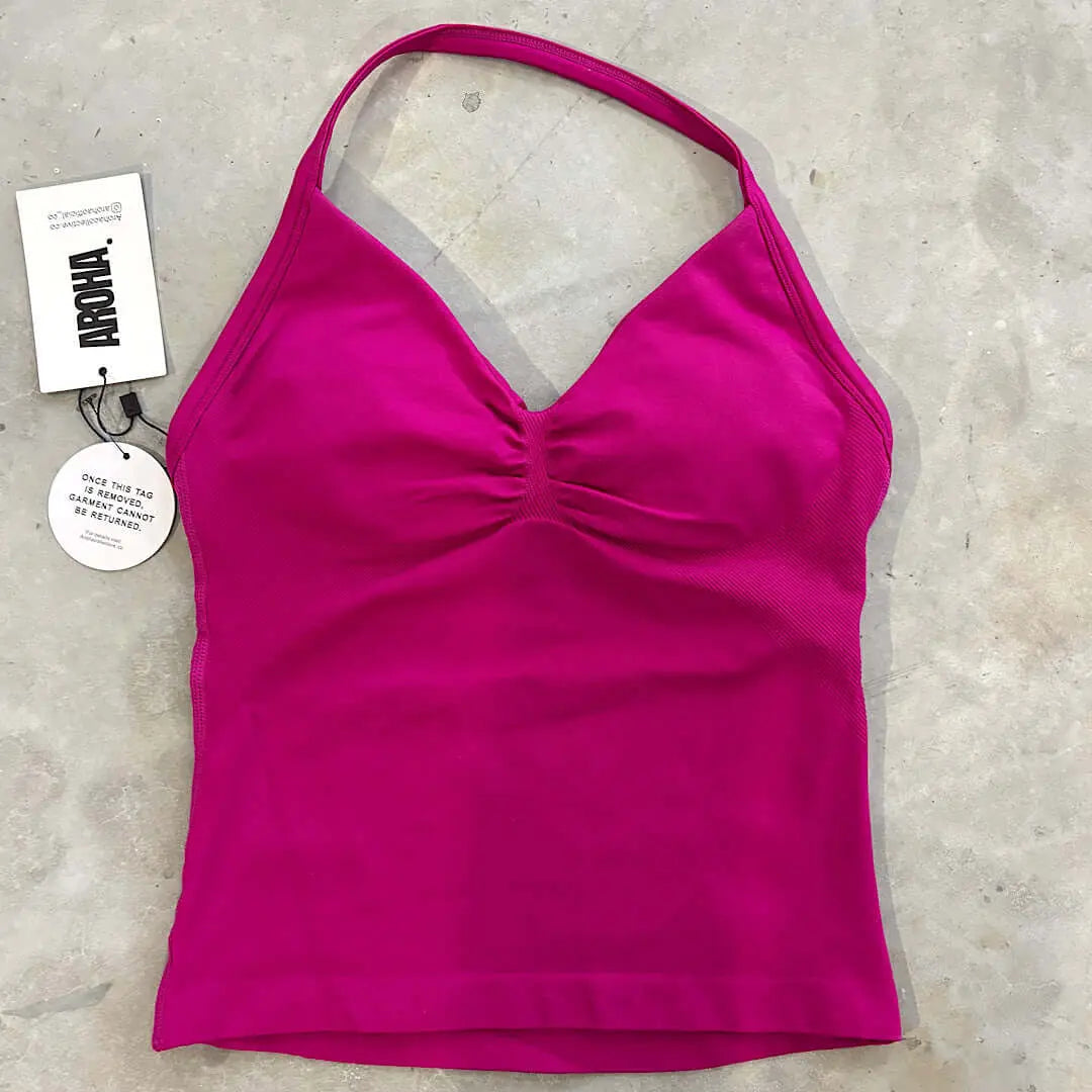 Kaia 2.0 Longline Singlet - Magenta AROHA.