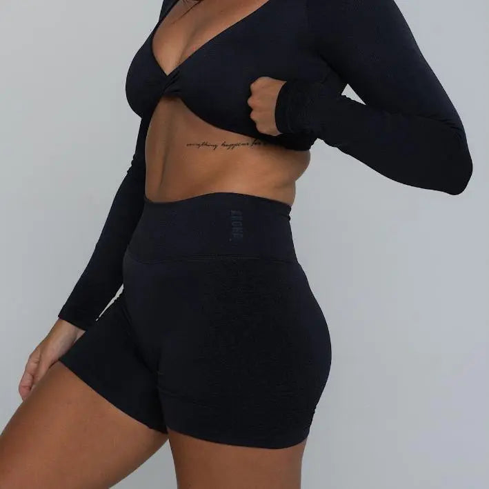 Sleek BBL Shorts - Black - AROHA.