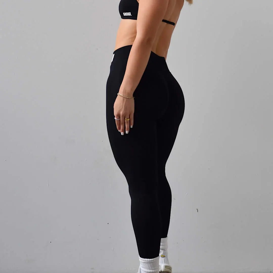 Kaia Deluxe BBL Leggings - Black AROHA.