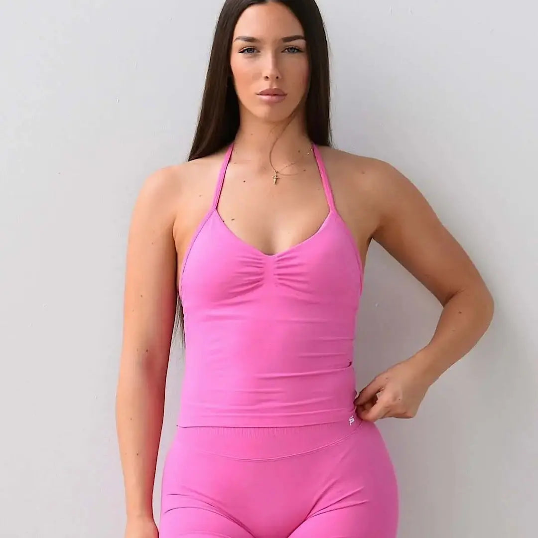 Kaia Longline Singlet - Cotton Candy AROHA.