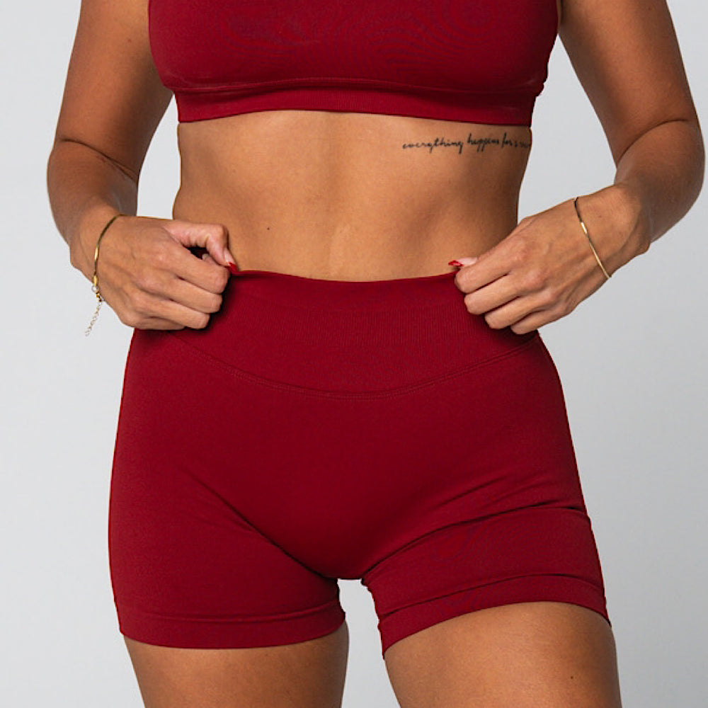 Deluxe BBL Shorts -Cherry Red - AROHA.