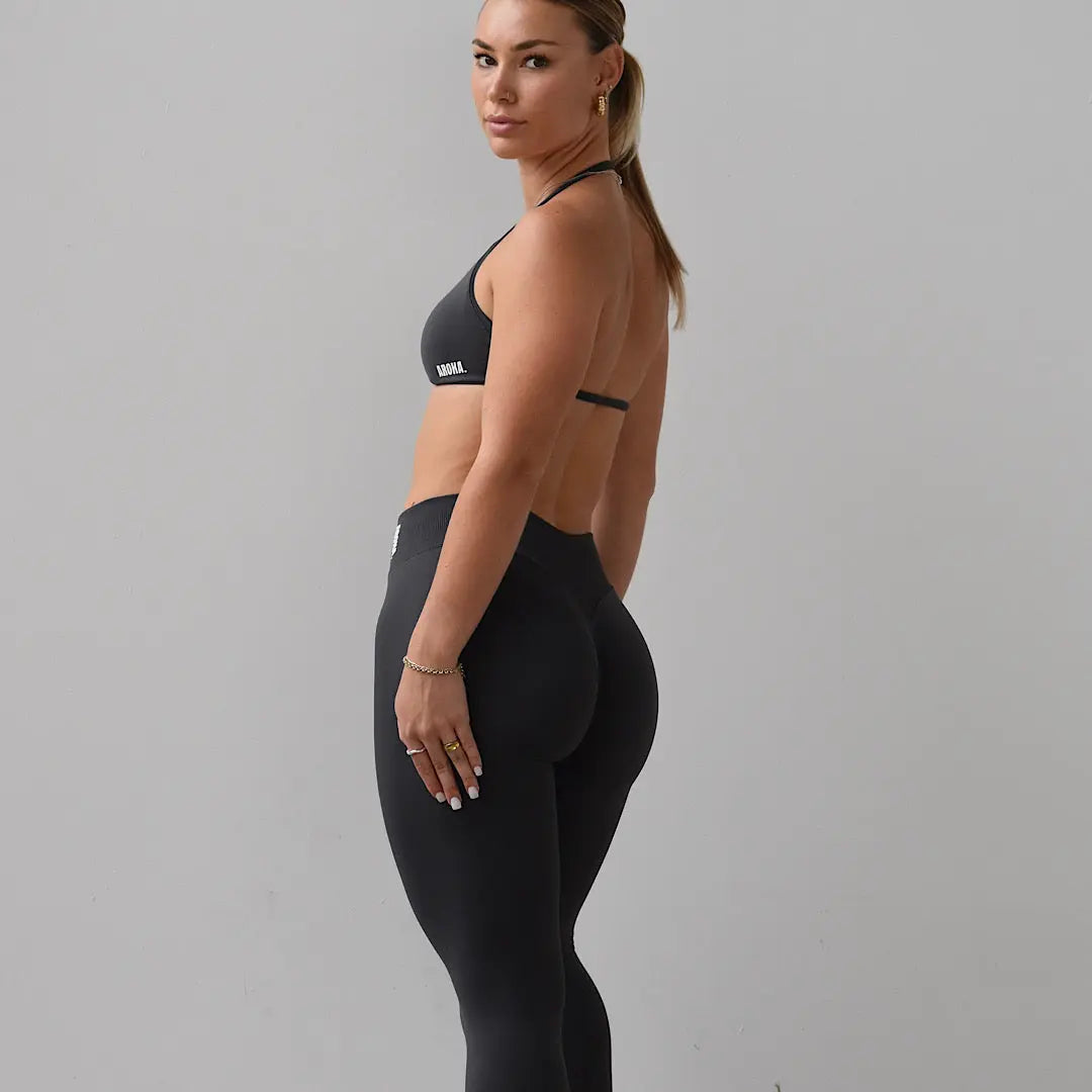 Kaia Deluxe Leggings - Charcoal AROHA.