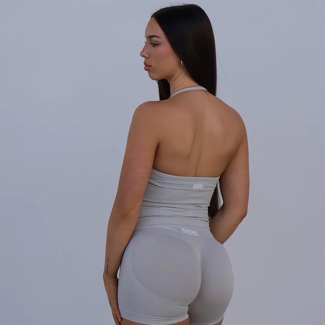 Kaia Longline Singlet - Stone Grey AROHA.