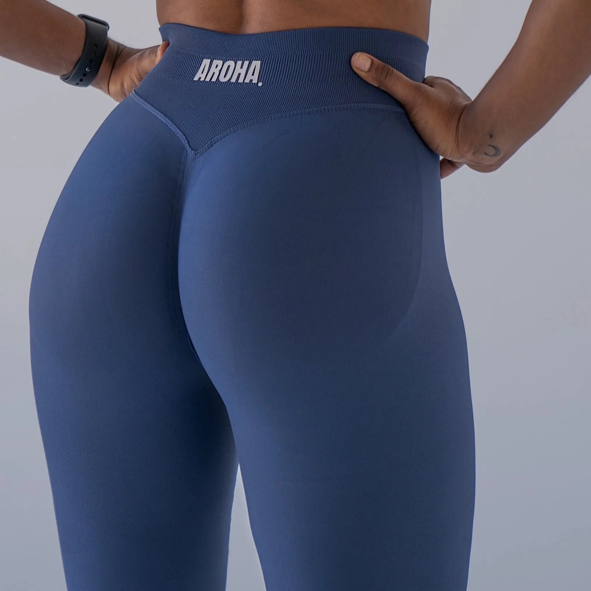Deluxe BBL Leggings - Navy - AROHA.