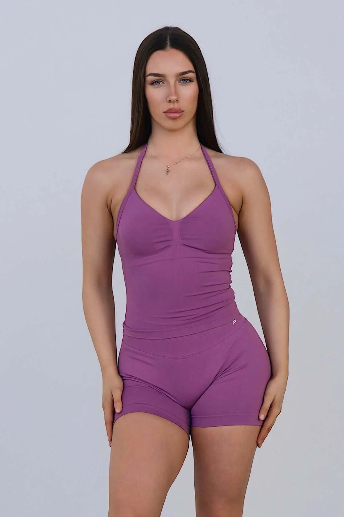 KAIA Longline Singlet - Grape AROHA.