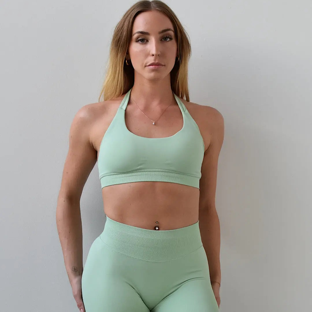 Kaia Deluxe Halter - Palm Green AROHA.