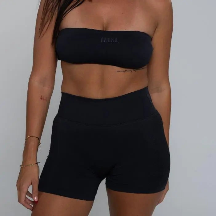 Sleek BBL Shorts - Black - AROHA.
