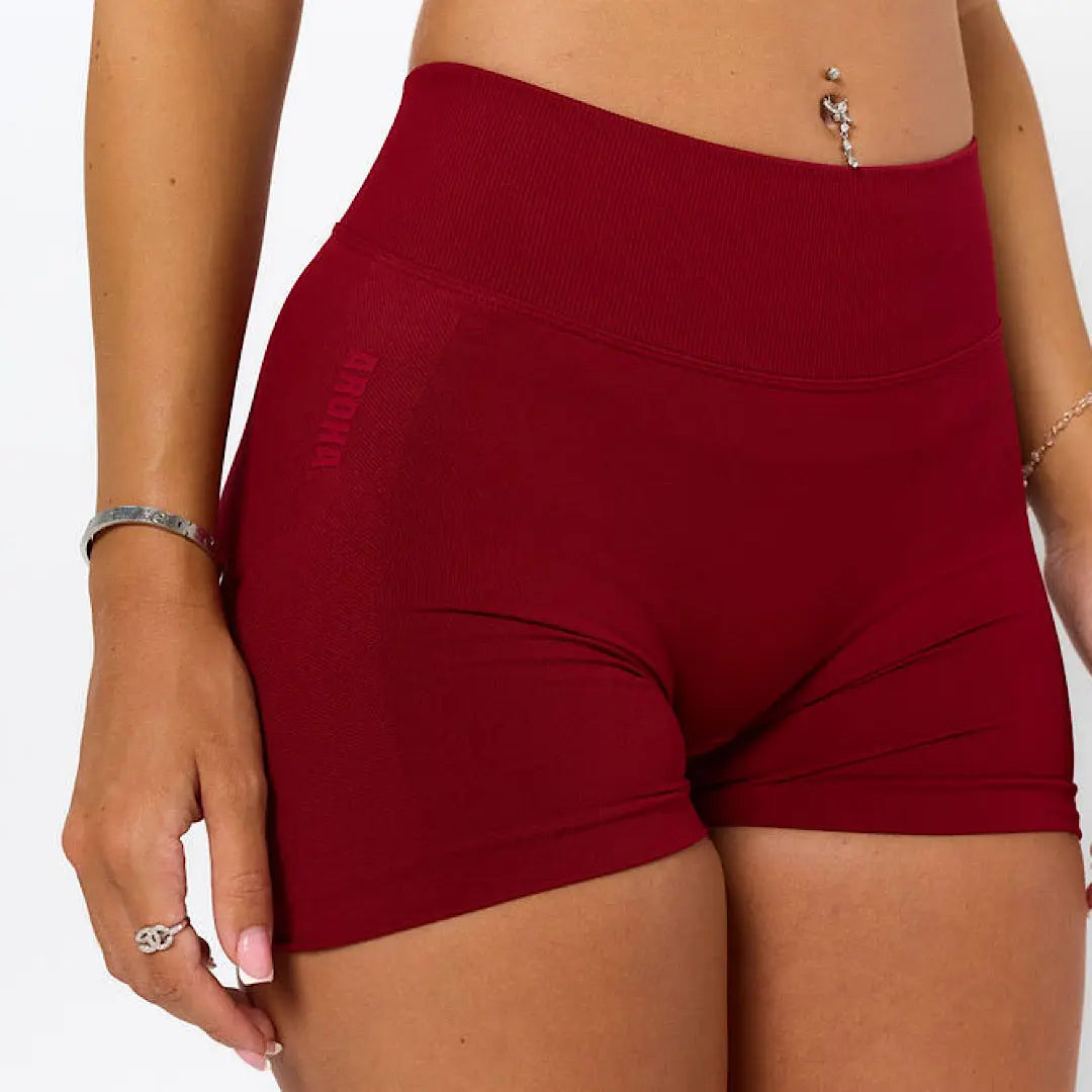 V Back Sierra Shorts - Cherry Red AROHA.
