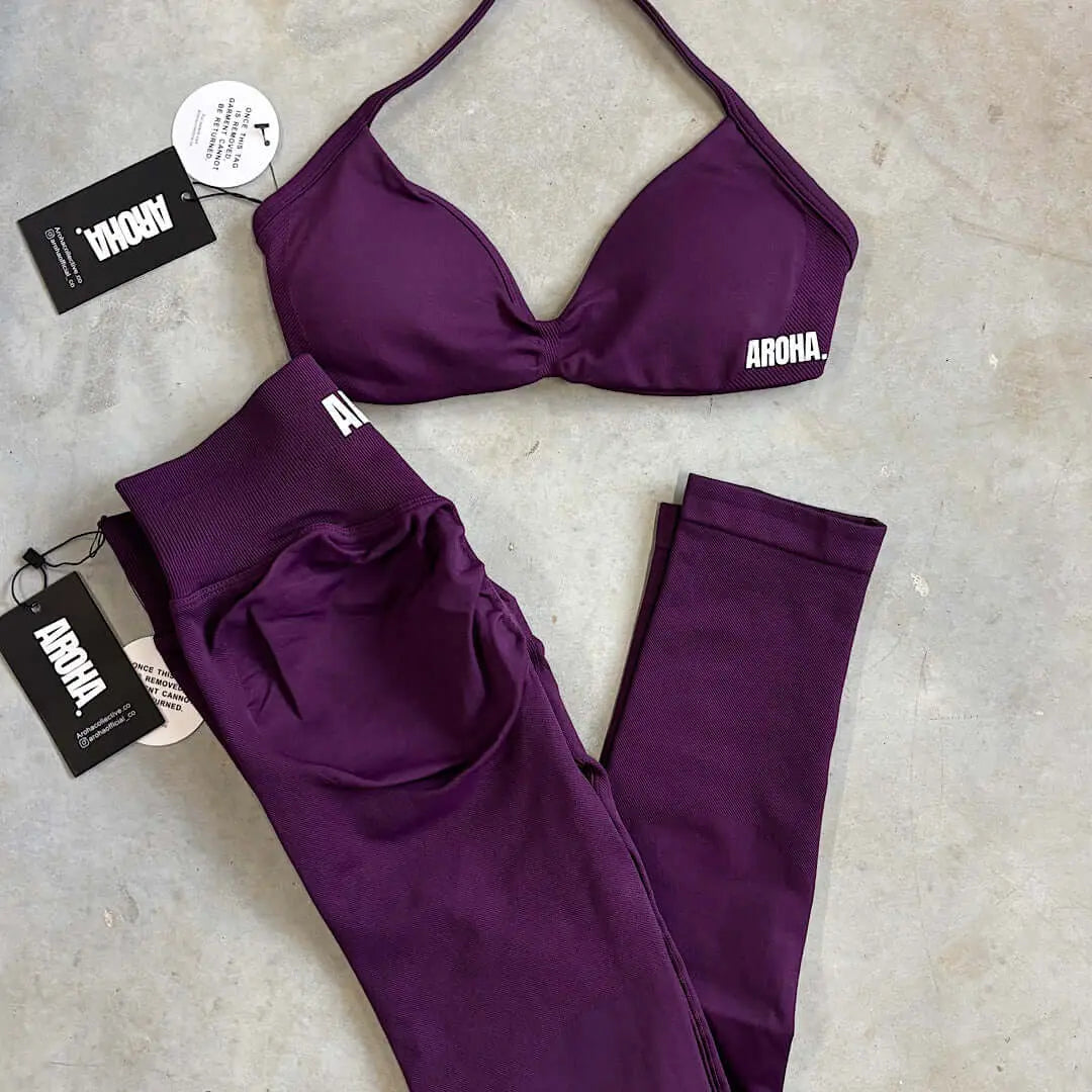Kaia Deluxe BBL Leggings - açai AROHA.