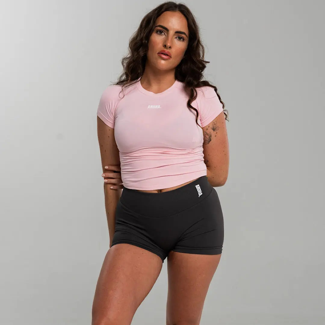 Sleek Baby Tee. - Cherry Blossom AROHA.