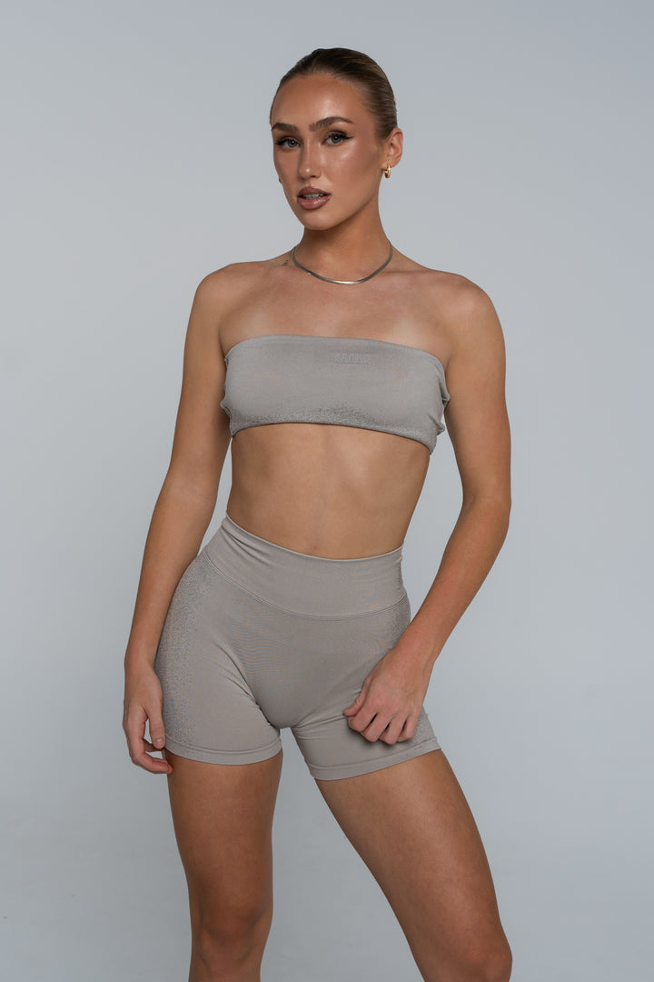 Cross Bandeau - Chalk Grey