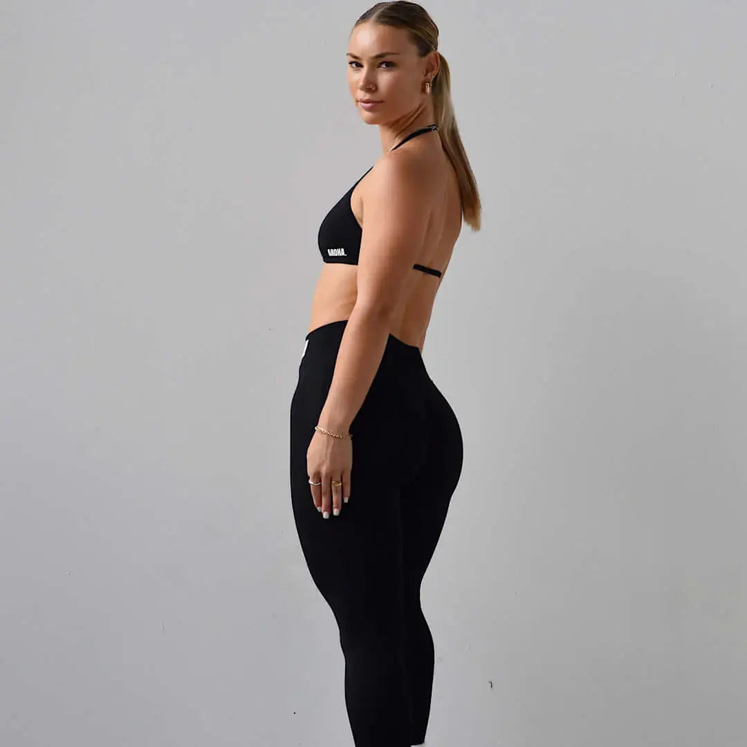 Kaia Deluxe BBL Leggings - Black AROHA.