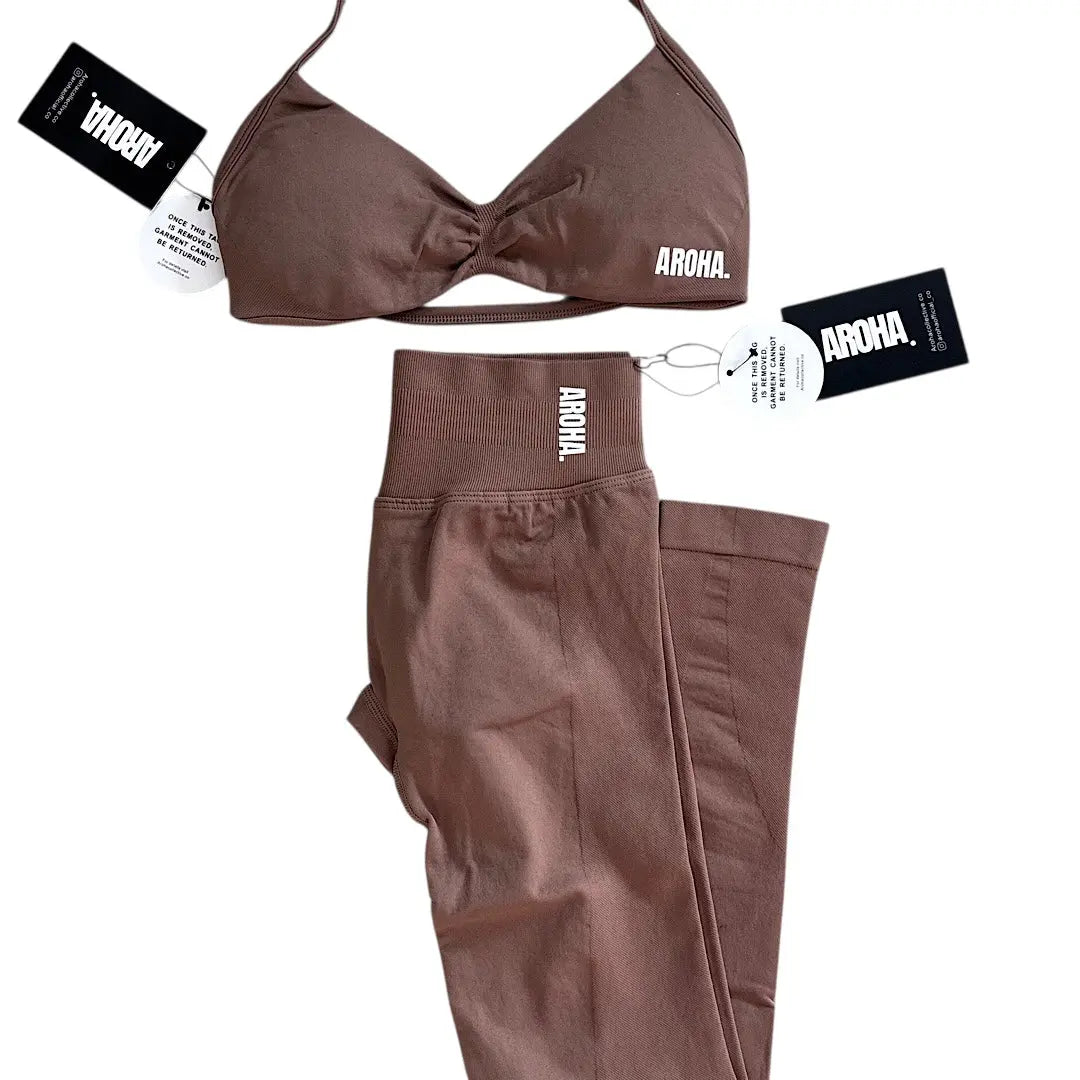 Deluxe BBL Leggings - Mocha AROHA.