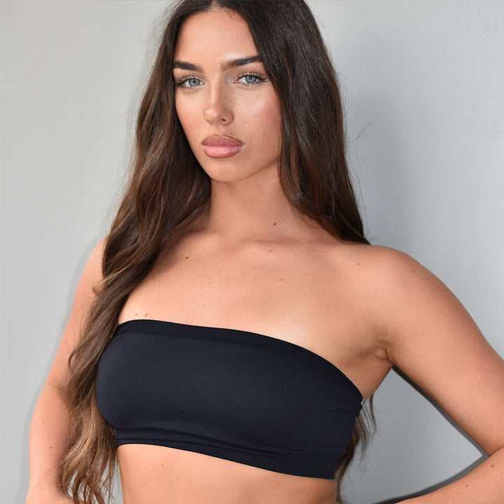 Seamless Bandeau- Black - AROHA.