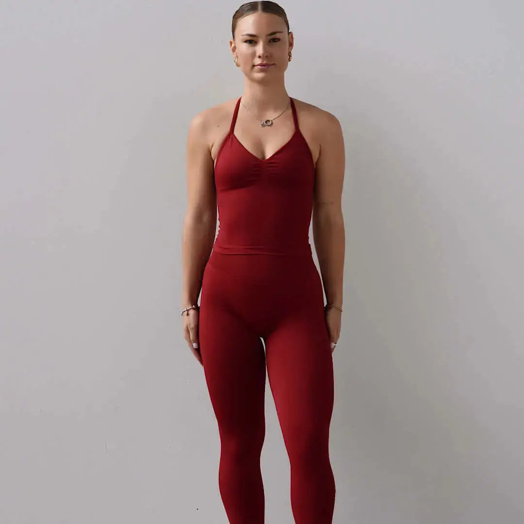 Kaia Deluxe BBL Leggings - Dark Cherry AROHA.