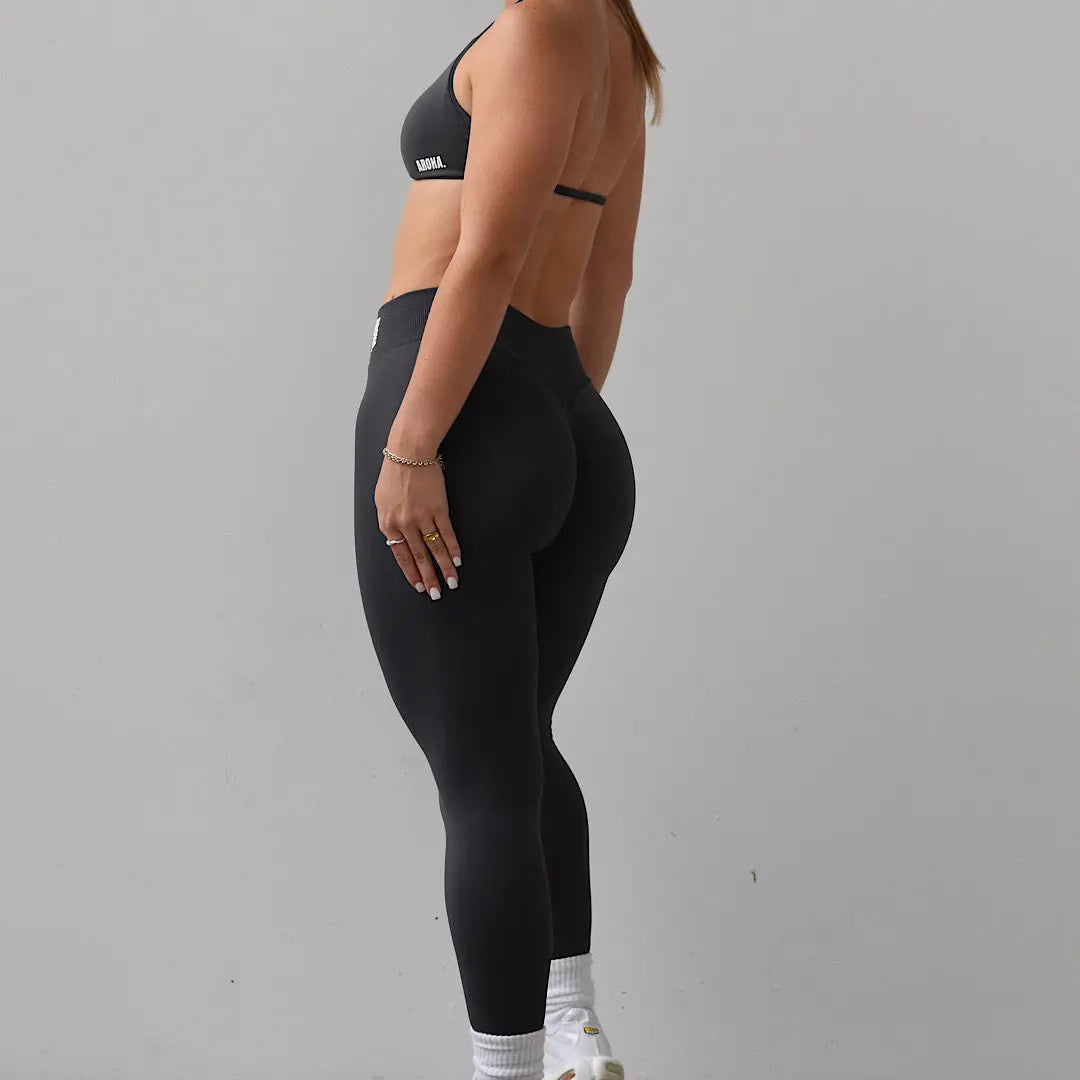 Kaia Deluxe Leggings - Charcoal AROHA.
