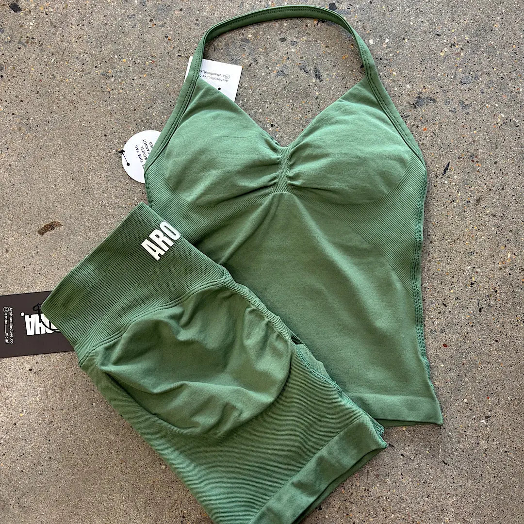 KAIA 2.0 Longline Singlet - Olive - AROHA.