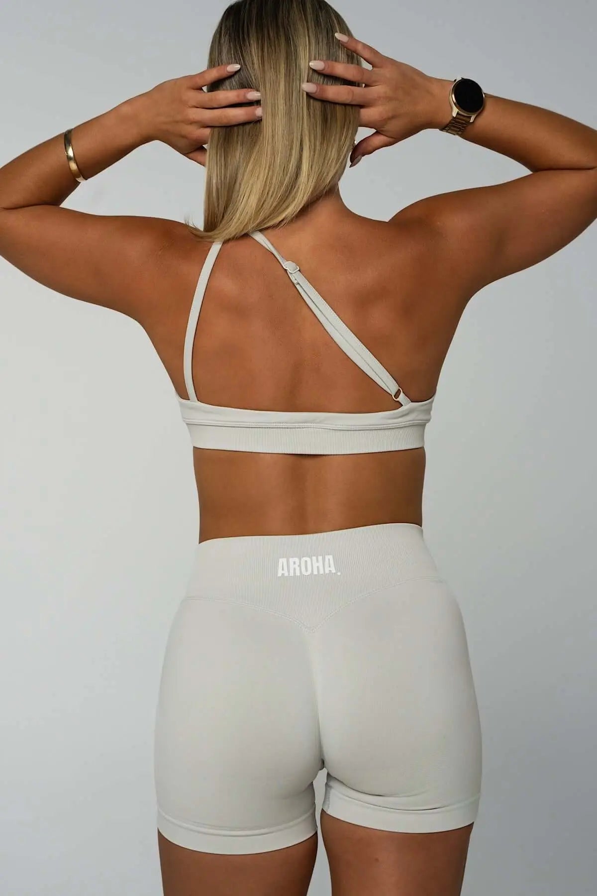 Deluxe BBL Shorts - Stone Grey AROHA.
