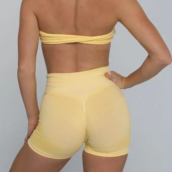 Sleek BBL Shorts - Lemon Yellow - AROHA.